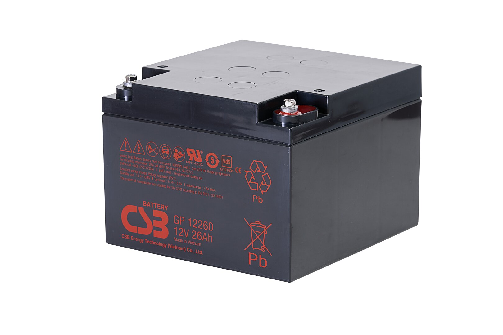 Akumulators 12V 26Ah Pb CSB